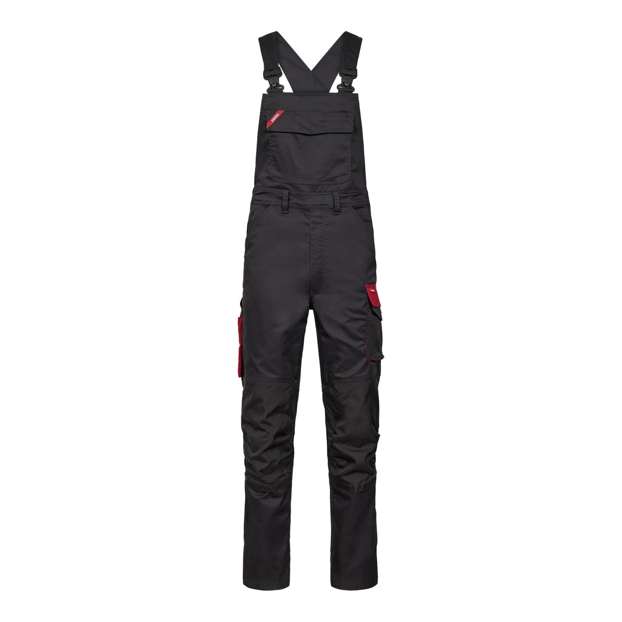 ENGEL Galaxy Latzhose mit 2-Wege-Stretch in Anthrazit Grau/Tomato Red, Größe 106