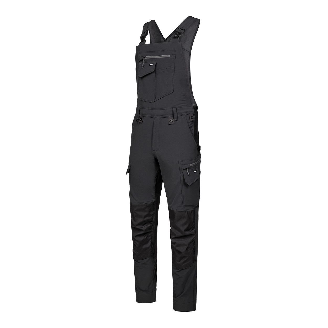 ENGEL Entire Latzhose mit 4-Wege-Stretch in Anthrazitgrau/Schwarz, Größe 26