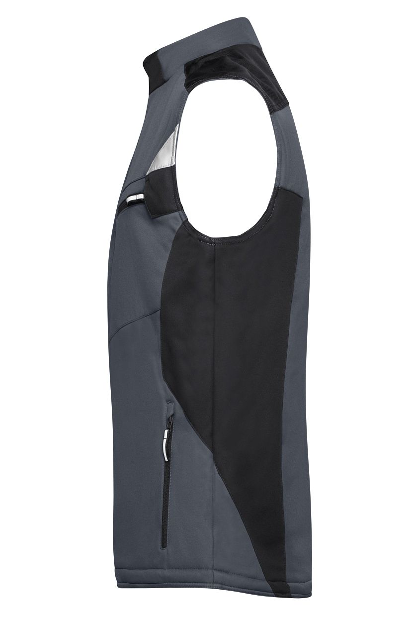 Craftsmen Softshell Vest - STRONG - "JN825" in Carbon/Black, Größe 6XL - Daiber