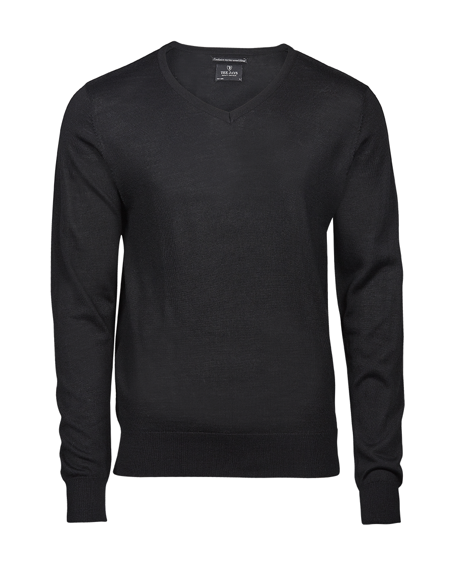 Men´s V-Neck Sweater in Black, Größe M von Tee Jays