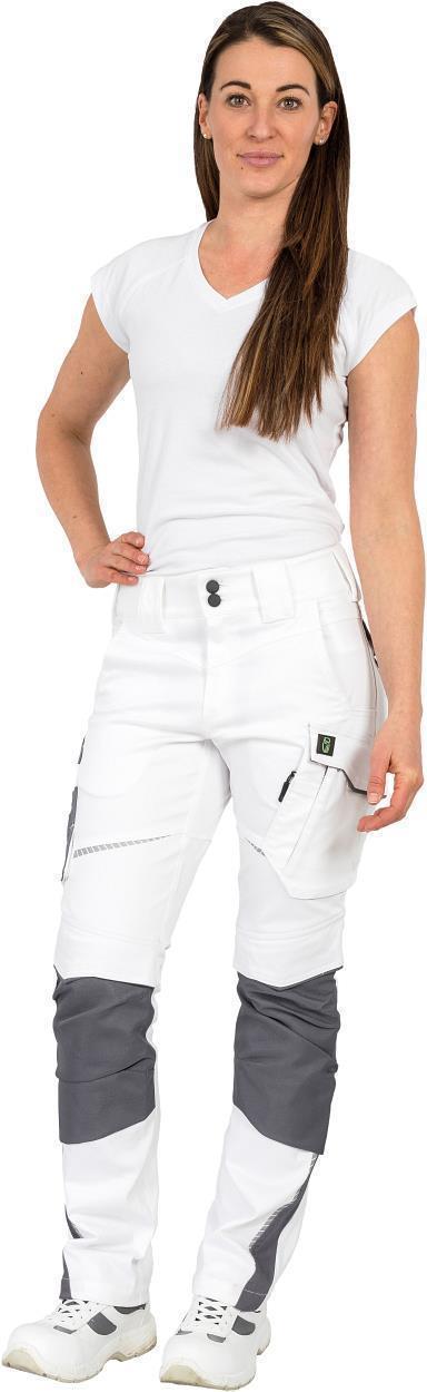 Damen-Bundhose Flex Line Weiß/Grau FLXDH, Gr. 52 von Leibwächter