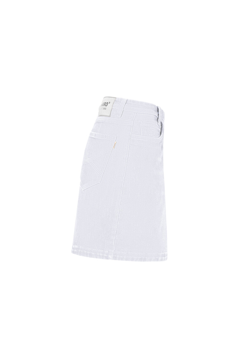 HAKRO 732 DAMEN 5-POCKET-JEANSSKORT X-STRETCH ECO in Weiß, Größe 3XL