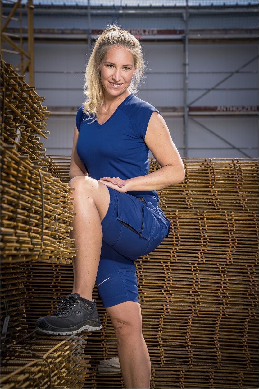 Damen Shorts Flex Line Kornblau/Schwarz FLXDK, Gr. 52 von Leibwächter