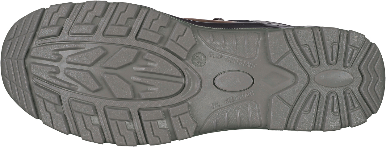 Halbschuh L3310 Parma in Grau/Braun/Rot, Gr. 48 von Leibwächter