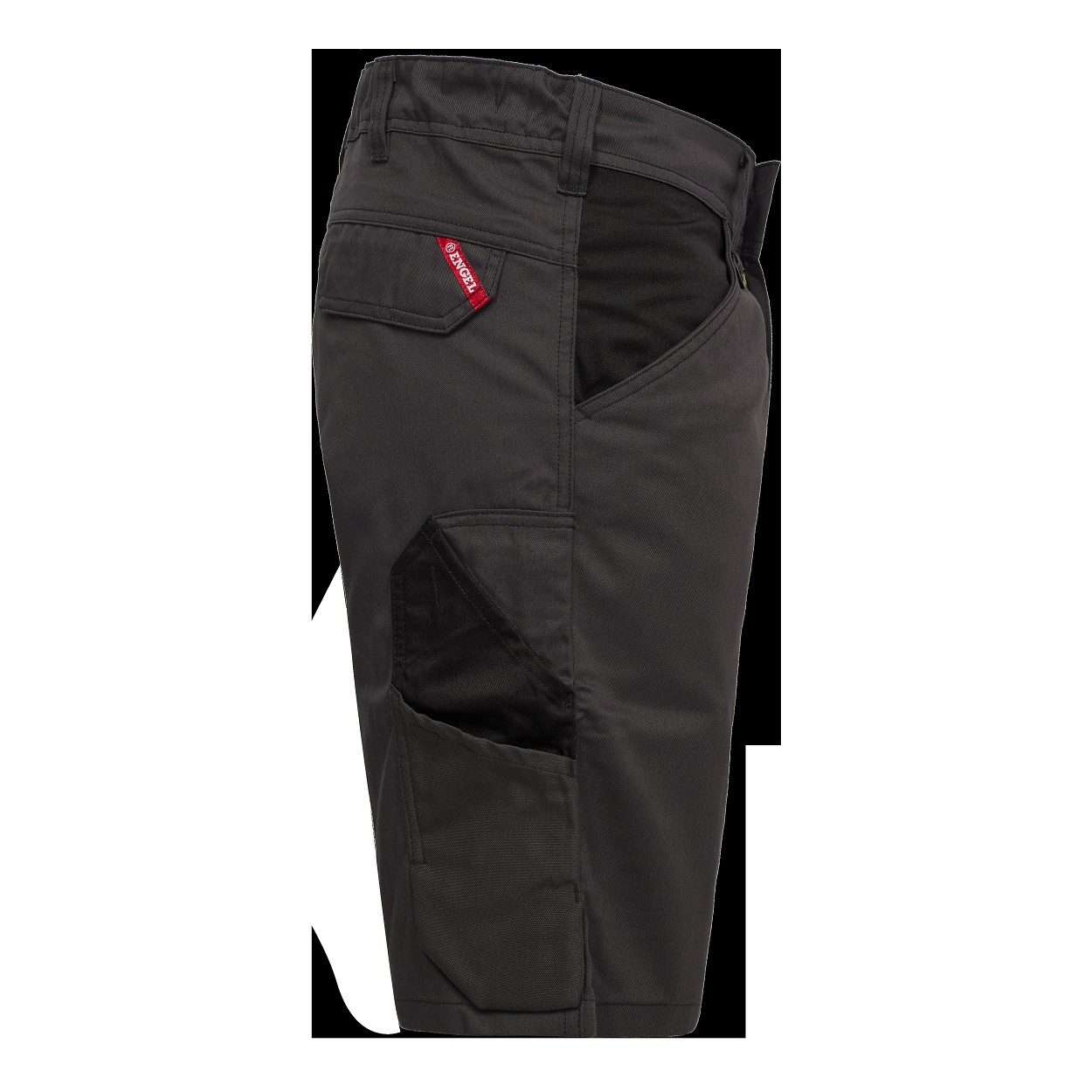 ENGEL Venture Arbeitsshorts mit verdeckte Knopfleiste in Anthrazitgrau/Schwarz, Größe 54