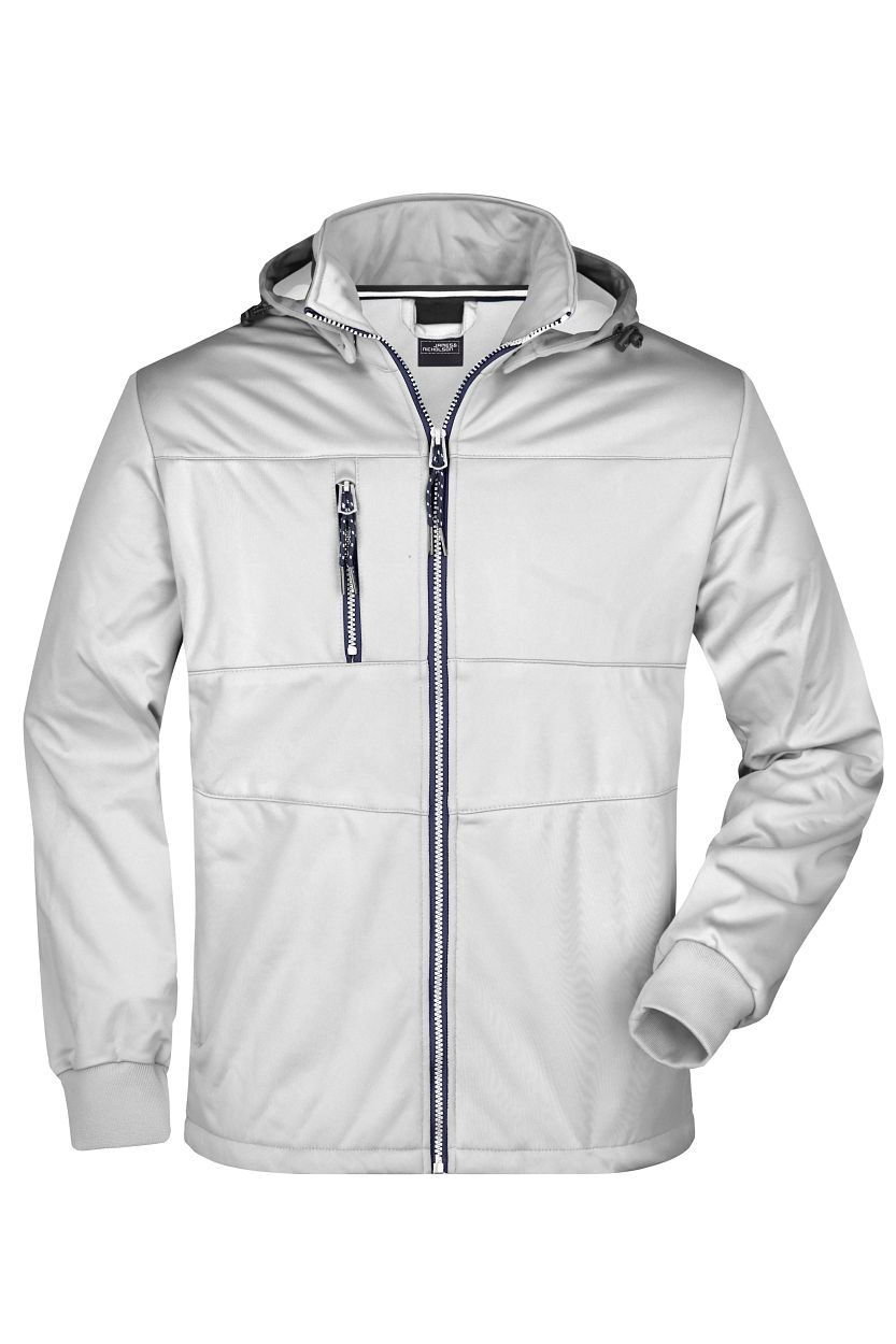 Men's Maritime Jacket "JN1078" in White/White/Navy, Größe 3XL - Daiber
