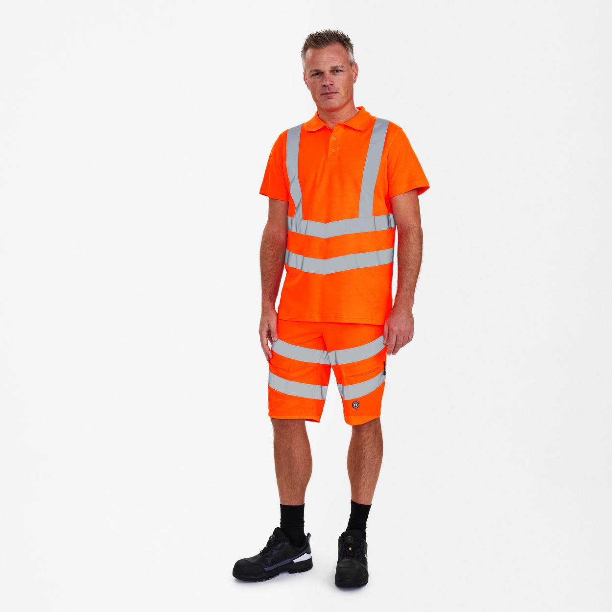 ENGEL Safety Poloshirt in Hi-vis Orange, Größe XS