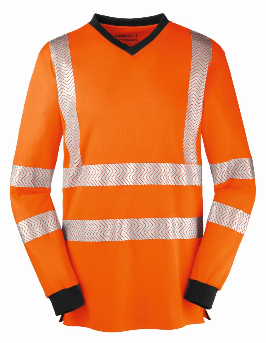 4PROTECT® Warnschutz-Langarm-Shirt JACKSONVILLE in Orange, Größe 4XL