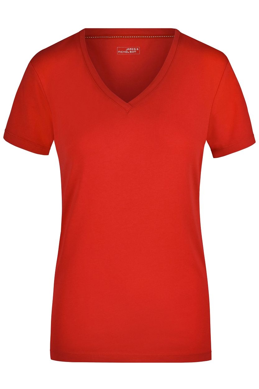 Ladies' Stretch V-T "JN928" in Red, Größe 2XL - Daiber