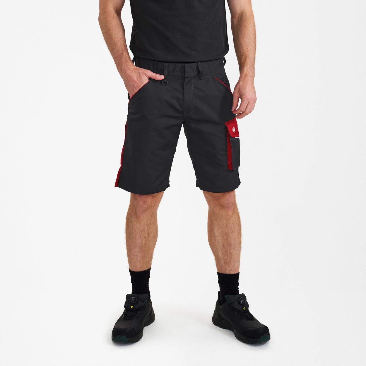 ENGEL Galaxy Light Arbeitsshorts in Anthrazit Grau/Tomato Red, Größe 54