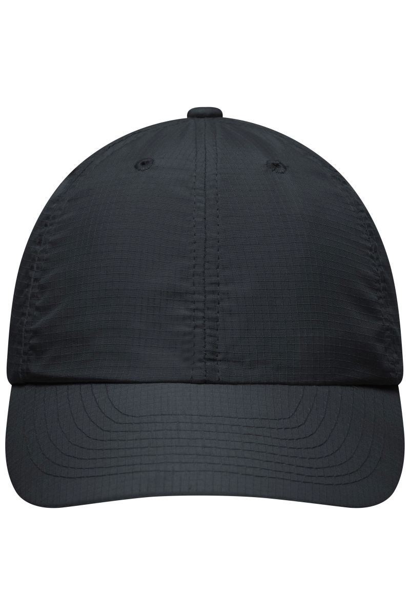 6 Panel Coolmax® Cap in Black, Größe one size von myrtle beach