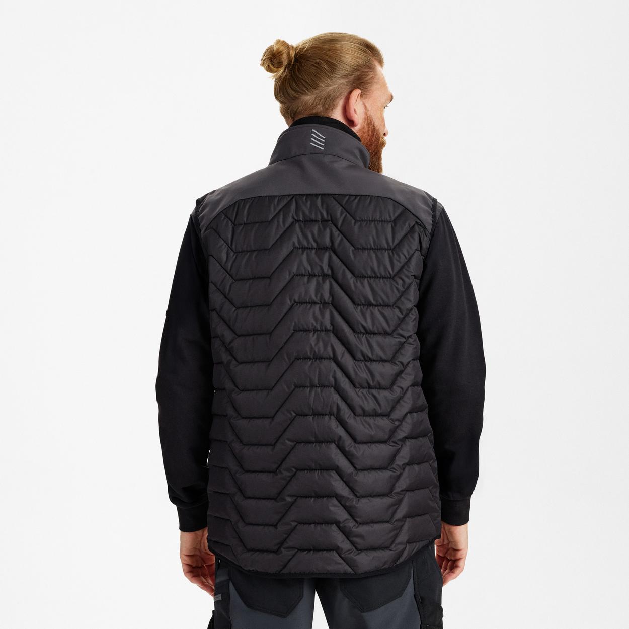 ENGEL Entire Steppweste in Schwarz/Anthrazit Grau, Größe 2XL