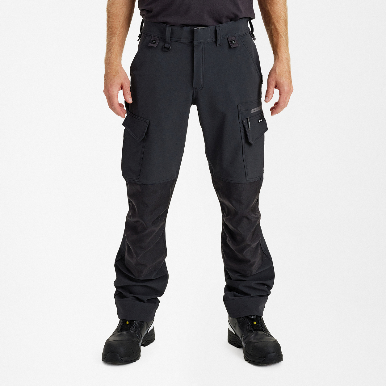 ENGEL Entire Arbeitshose mit 4-Wege-Stretch in Anthrazitgrau/Schwarz, Größe 58