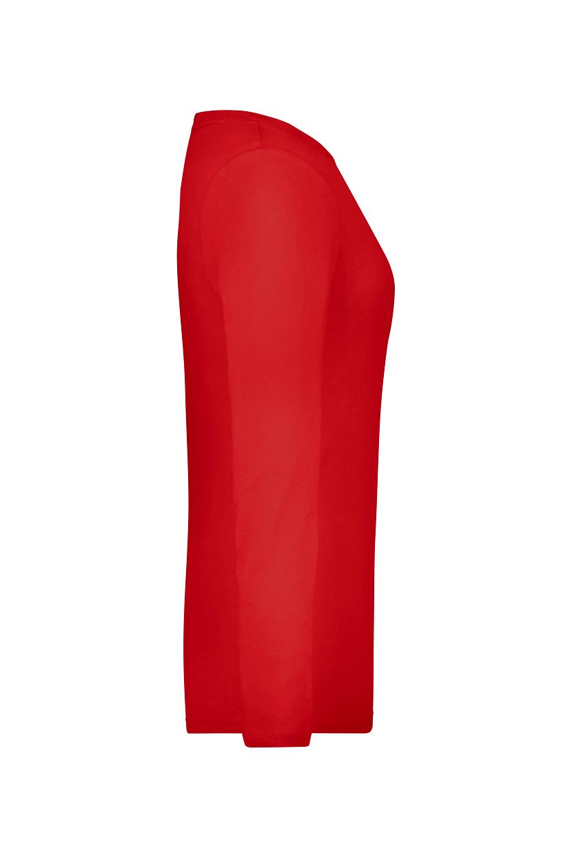 Ladies' Stretch Shirt Long-Sleeved "JN927" in Red, Größe 2XL - Daiber