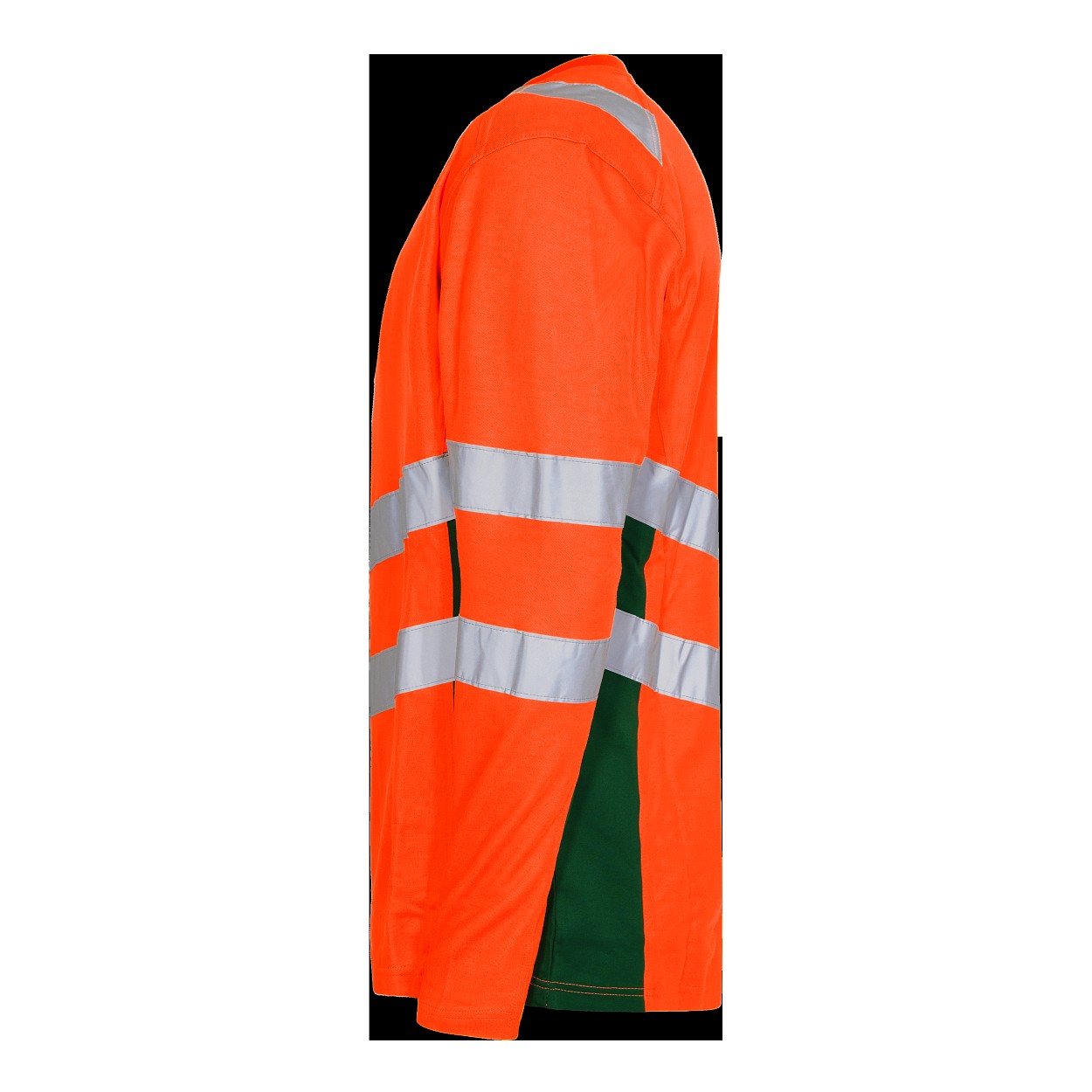 ENGEL Safety Langarm-Shirt in Orange/Grün, Größe XS