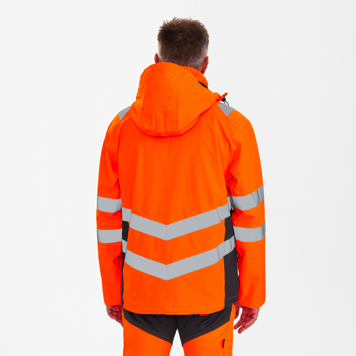 ENGEL Safety Shelljacke in Orange/Anthrazit Grau, Größe XS