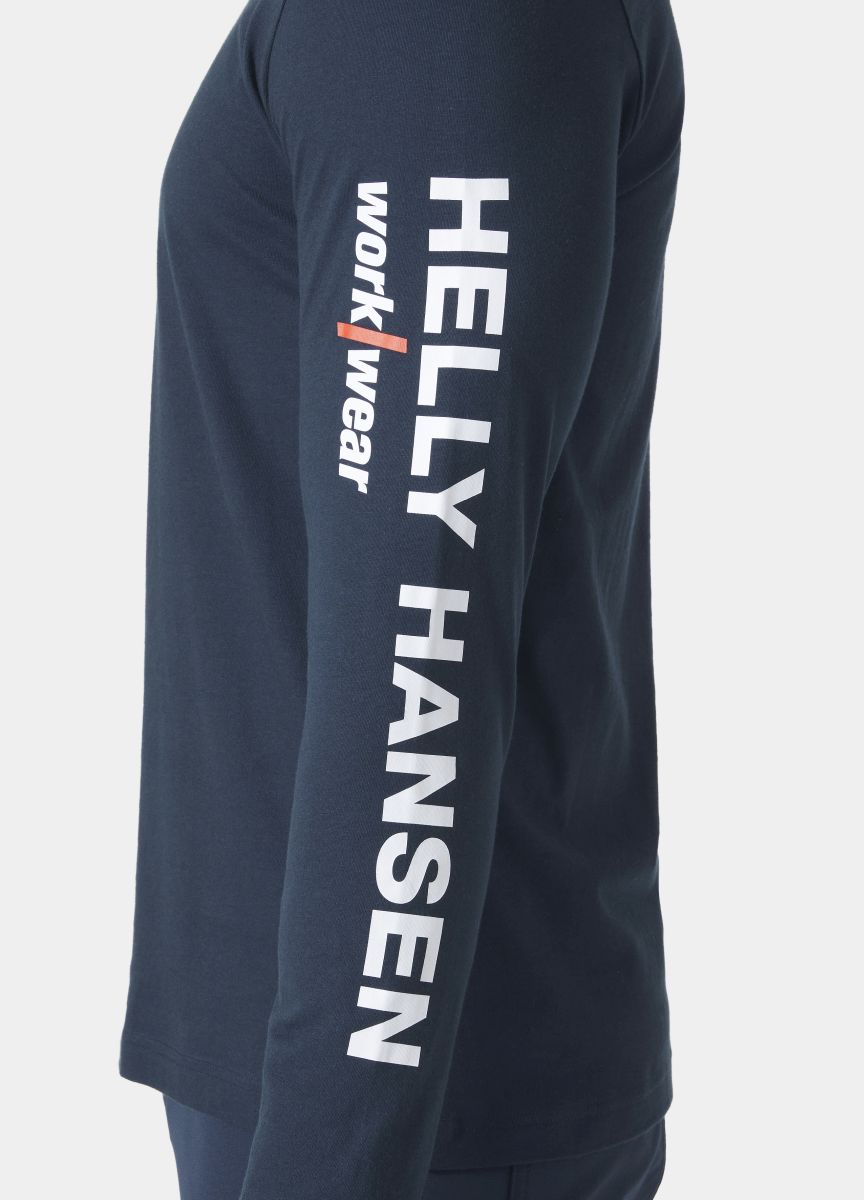 Langarmshirt Logo in Navy, Gr. 4XL von Helly Hansen Workwear