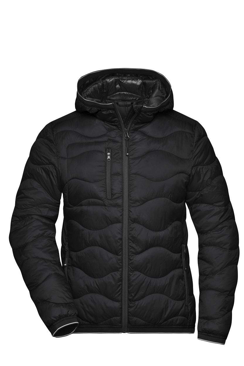 Ladies' Padded Jacket "JN1155" in Black/Black, Größe 2XL - Daiber