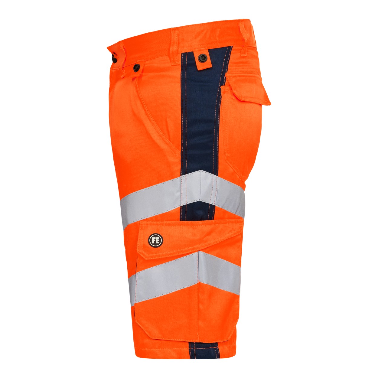 ENGEL Safety Light Arbeitsshorts in Orange/Blue ink, Größe 54