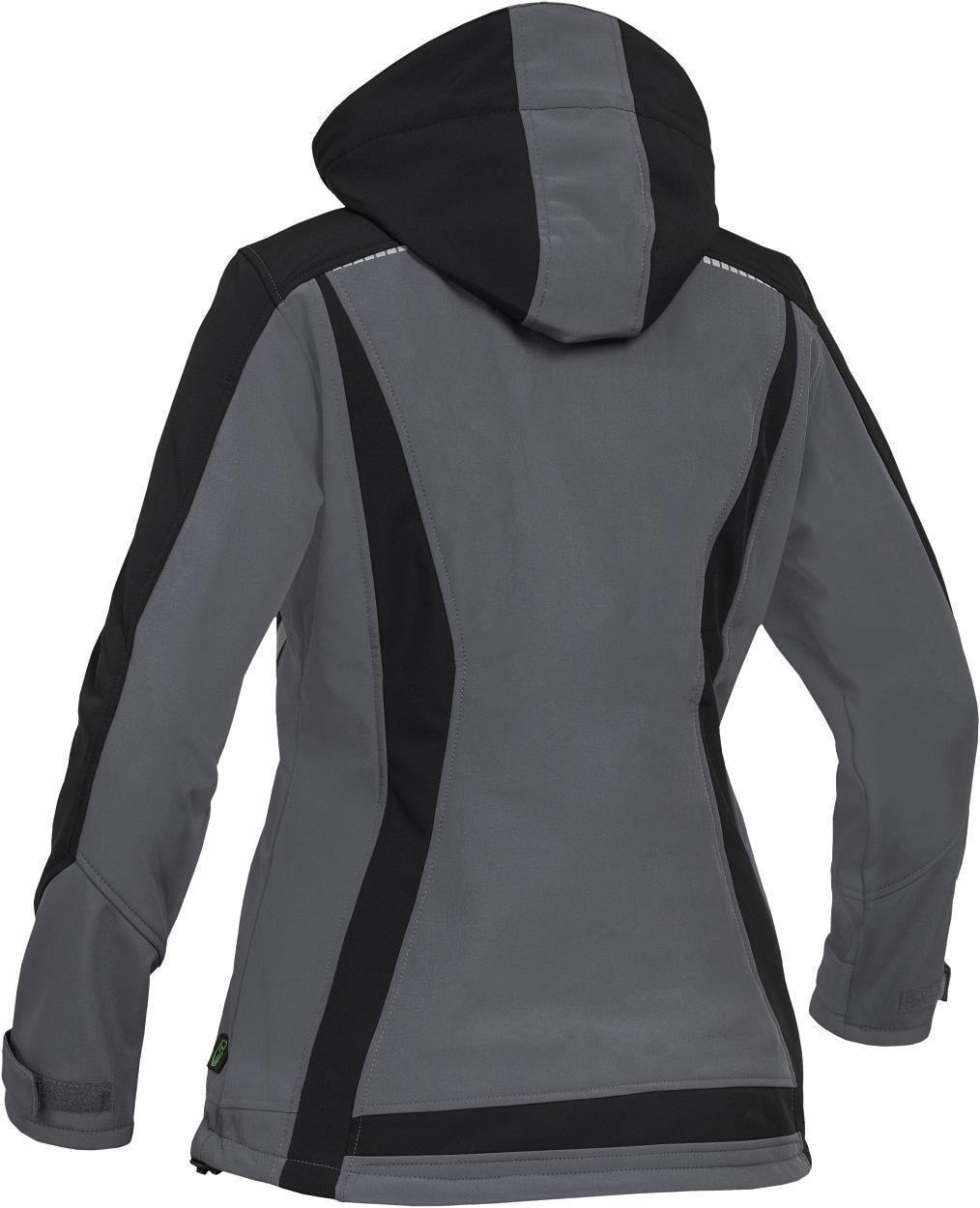 Damen Softshelljacke Flex Line Grau/Schwarz FLXDS, Gr. 52 von Leibwächter