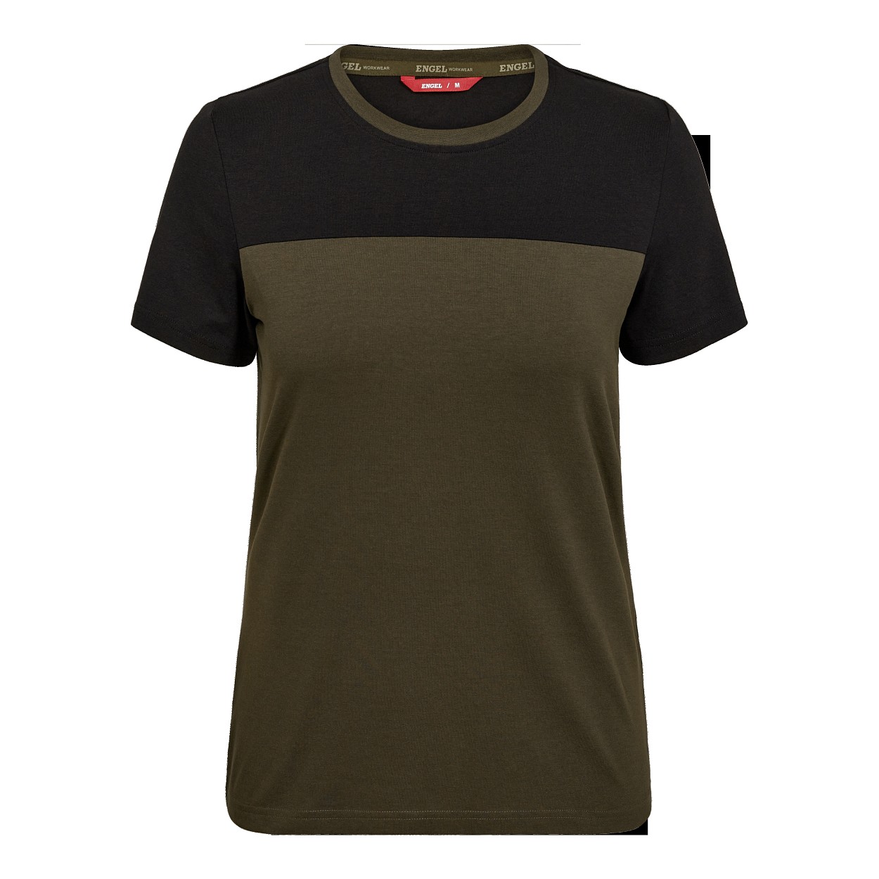 ENGEL Entire Damen T-Shirt in Forest Green/Schwarz, Größe XS