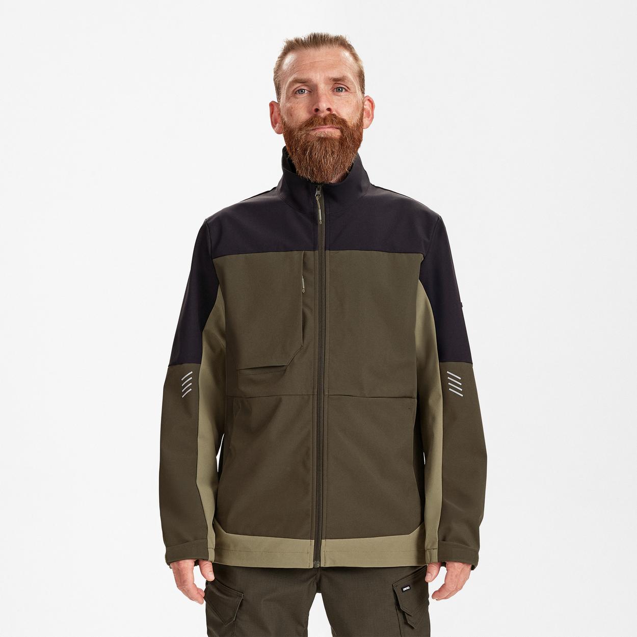 ENGEL Entire Softshelljacke in Forest Green/Schwarz, Größe XS