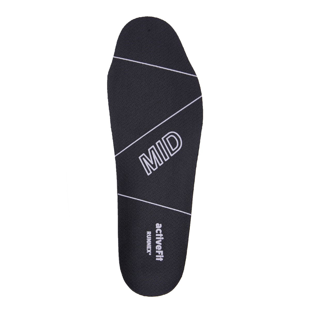 RUNNEX® Einlegesohle activeFit mid in Schwarz / Grau, Gr. 48