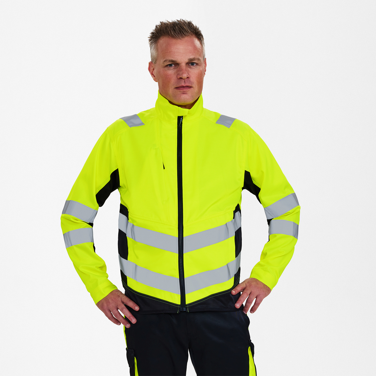ENGEL Safety Light Arbeitsjacke in Gelb/Schwarz, Größe XS