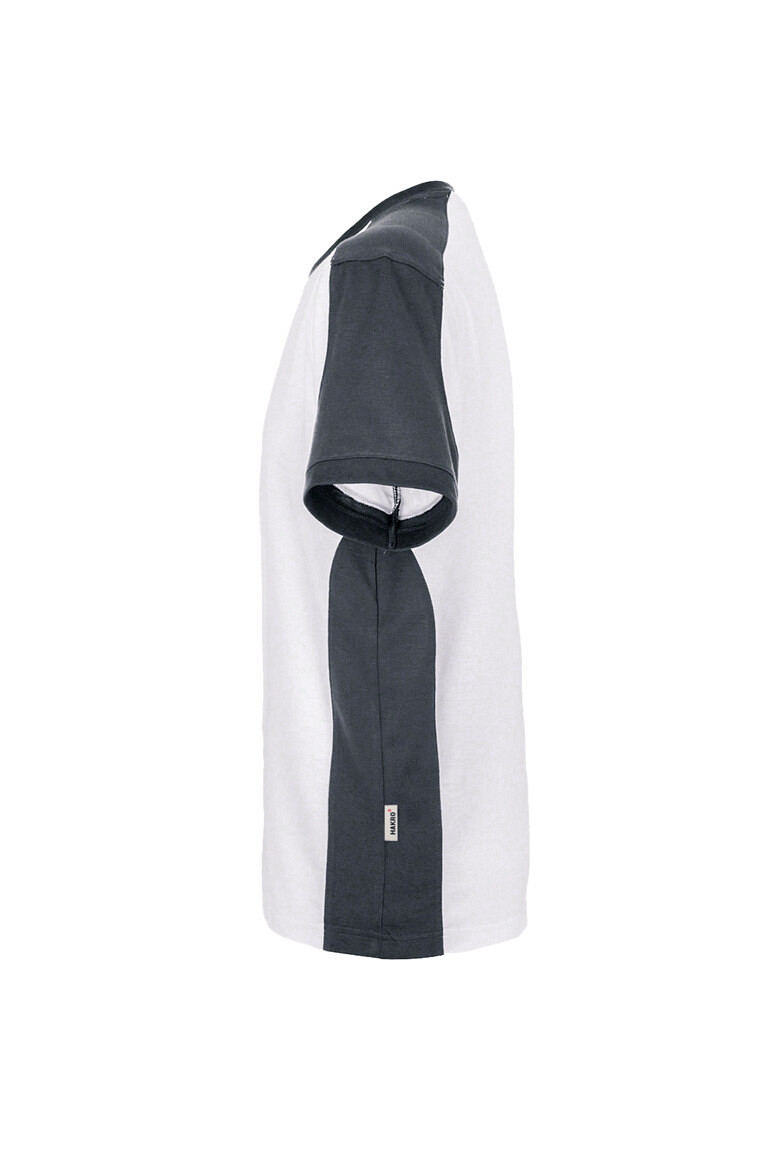 HAKRO 290 T Shirt Contrast MIKRALINAR® in weiß/anthrazit, Größe 2XS