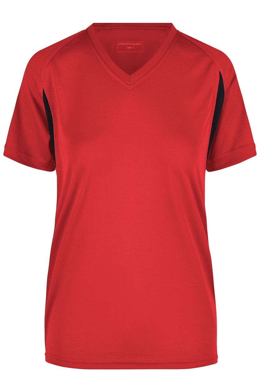 Ladies' Running-T "JN316" in Red/Black, Größe 2XL - Daiber