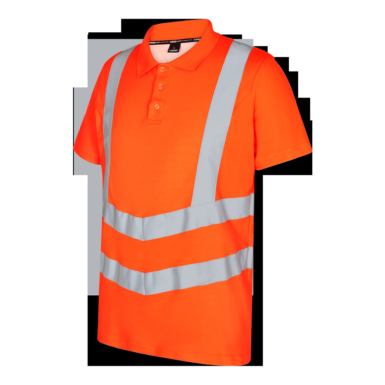 ENGEL Safety Poloshirt in Hi-vis Orange, Größe XS