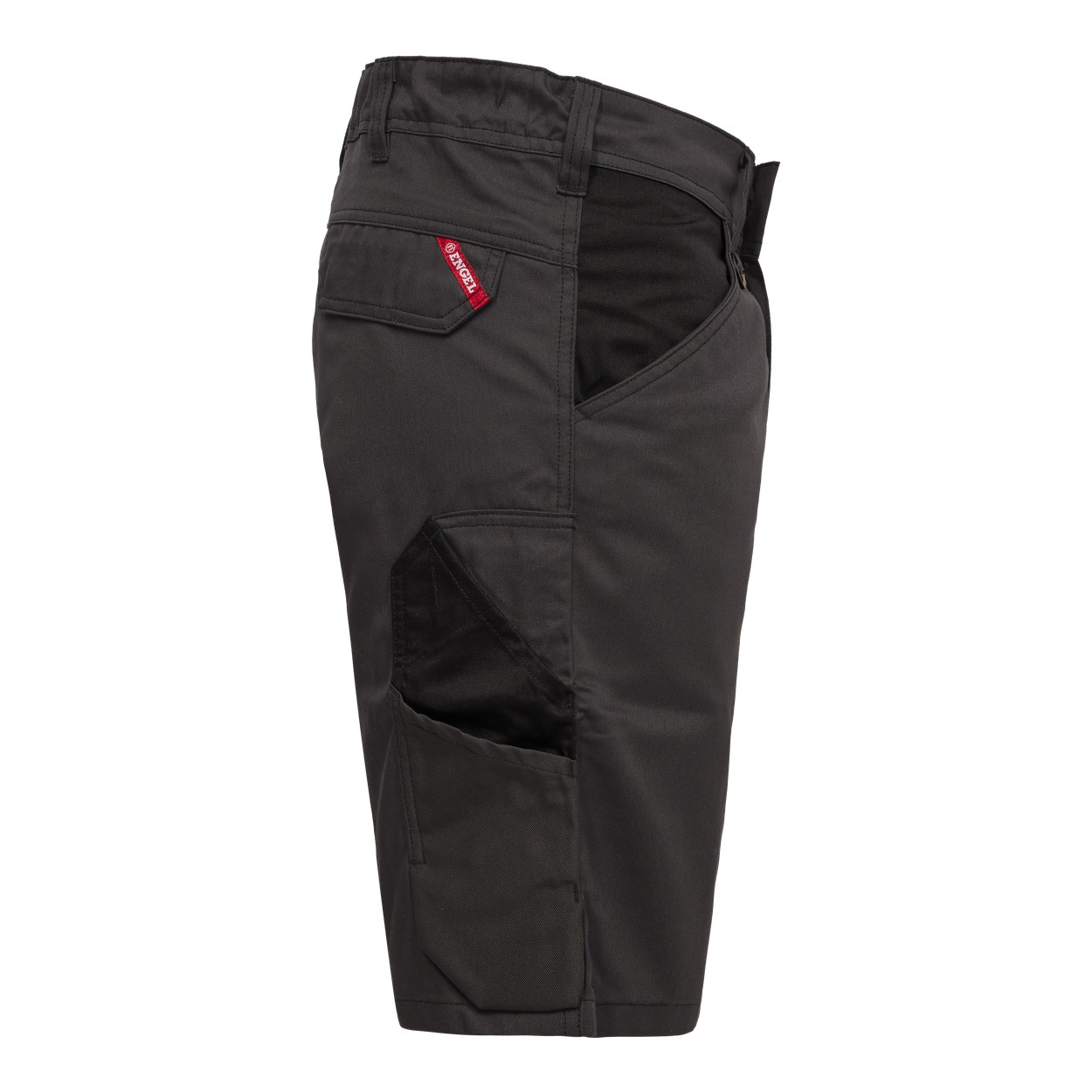 ENGEL Venture Arbeitsshorts mit verdeckte Knopfleiste in Anthrazitgrau/Schwarz, Größe 54