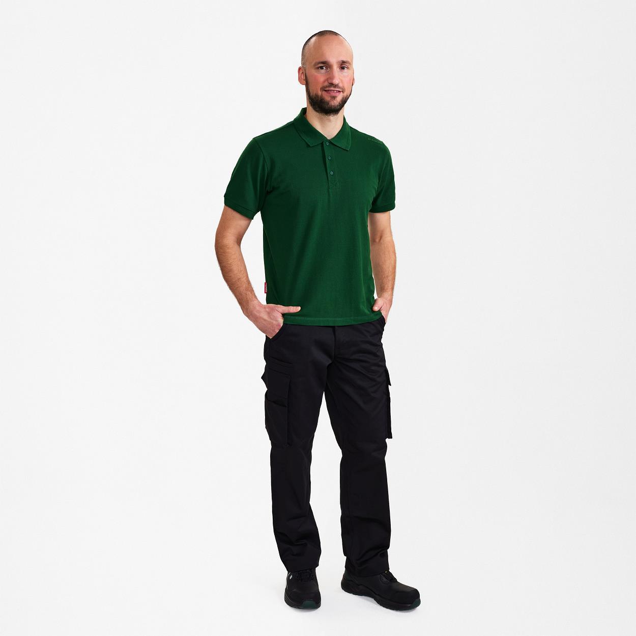 ENGEL Extend Poloshirt in Grün, Größe 2XL