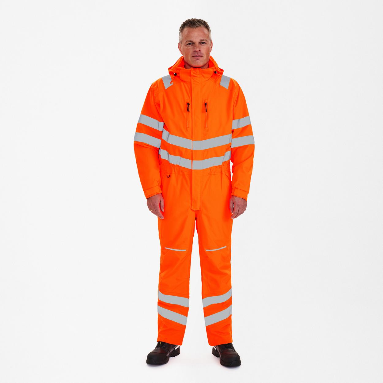 ENGEL Safety Winteroverall in Hi-vis Orange, Größe XS