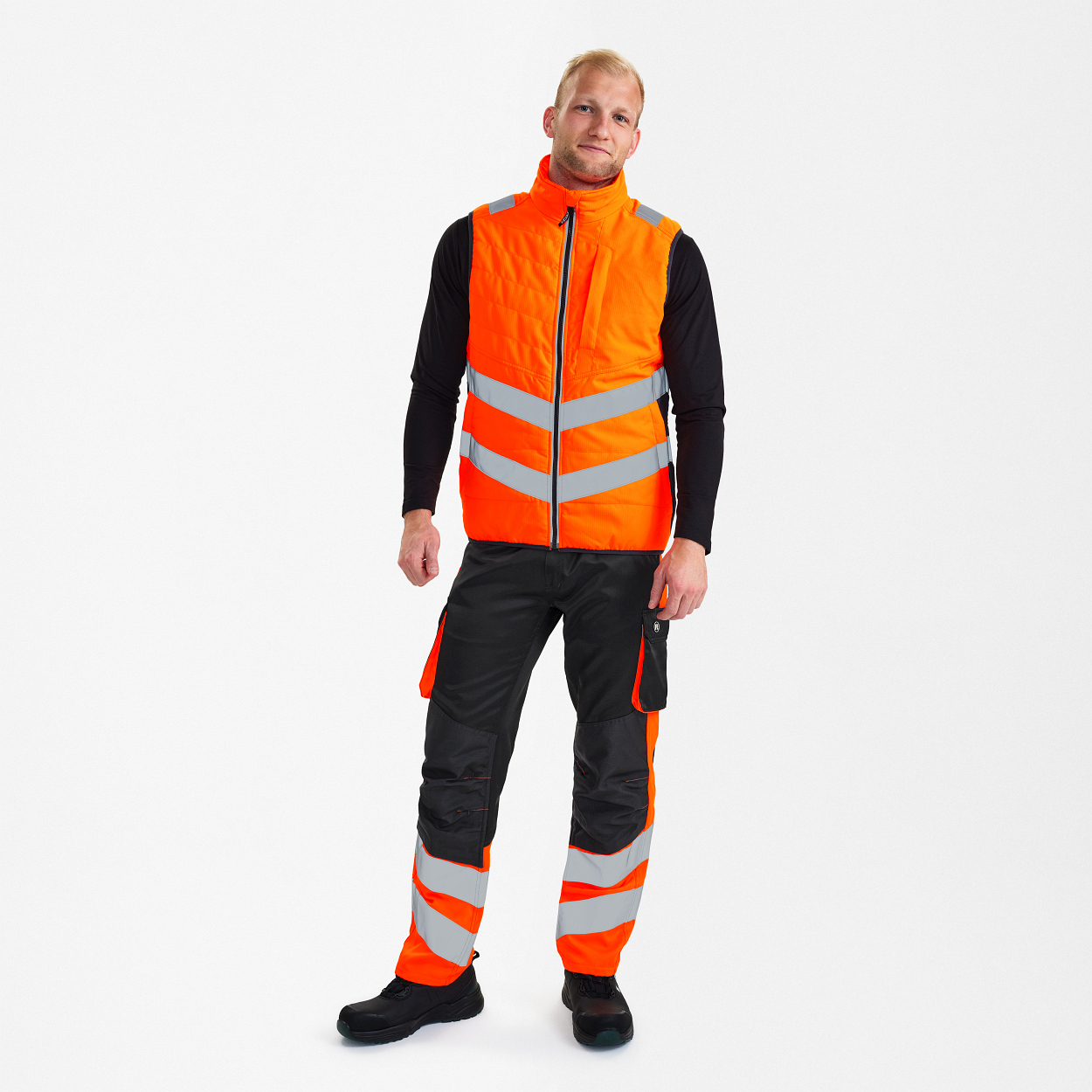 ENGEL Safety Stepp-Innenweste in Orange/Anthrazit Grau, Größe XS
