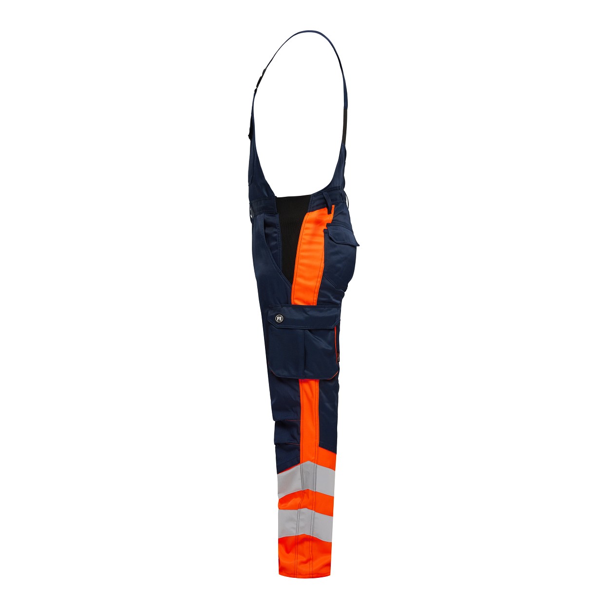 ENGEL Safety Light Latzhose in Blue Ink/Orange, Größe 106