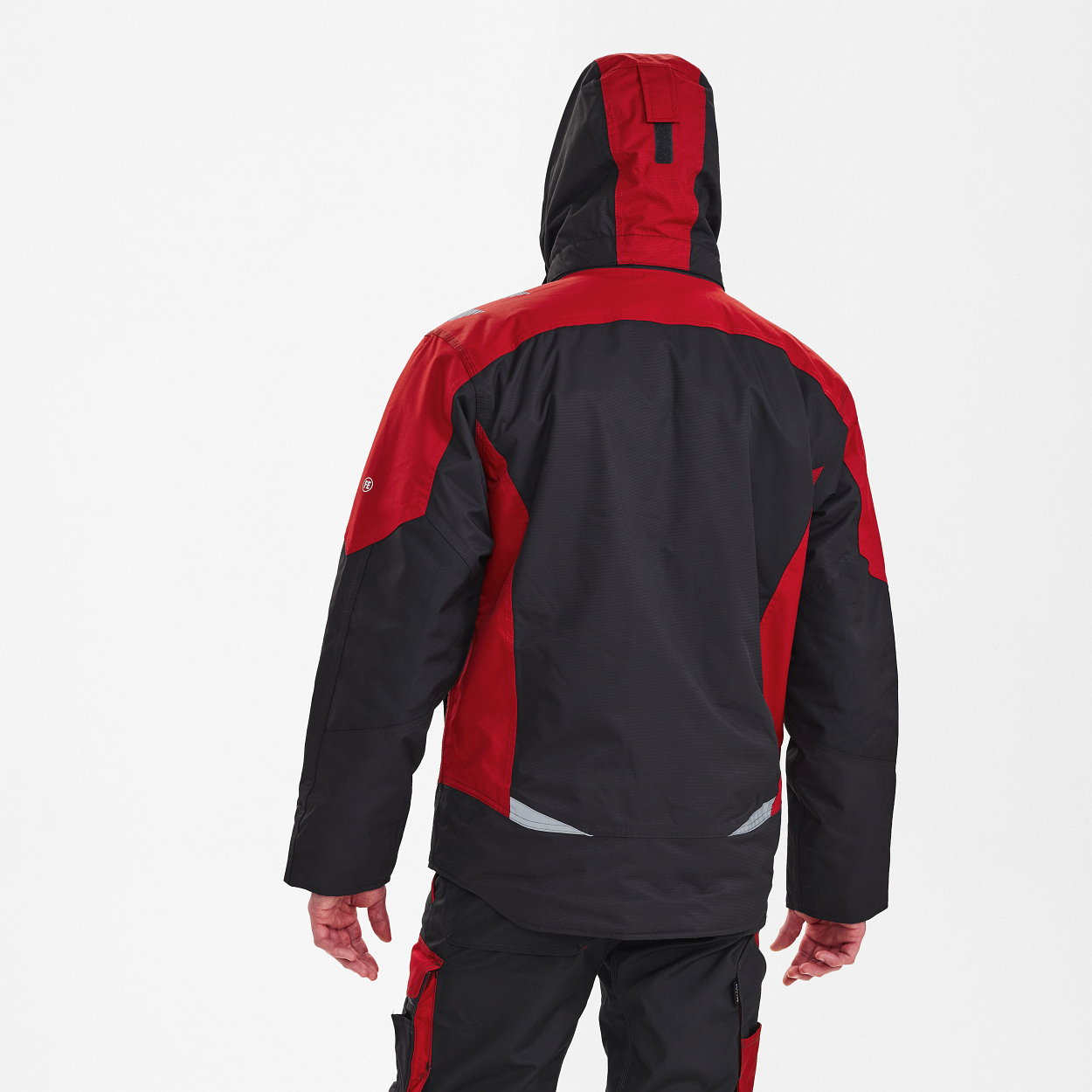 ENGEL Galaxy Winterjacke in Anthrazit Grau/Tomato Red, Größe XS