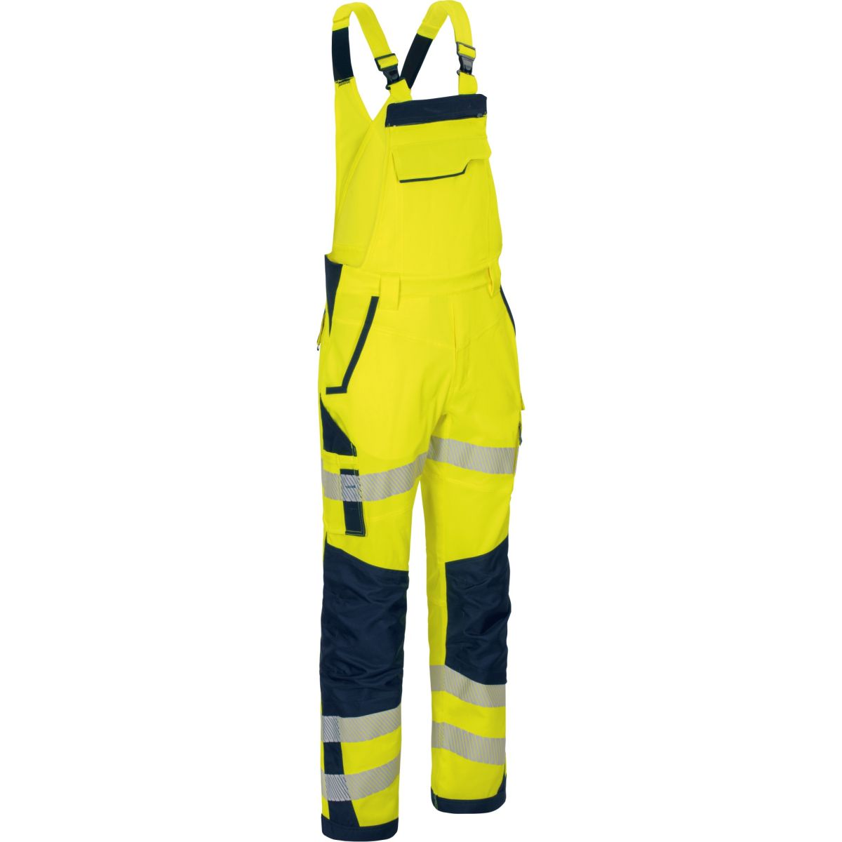 Latzhose Flex-HiVis leuchtgelb-marine von Vizwell Latzhose Flex-HiVis leuchtgelb-marine von Vizwell
