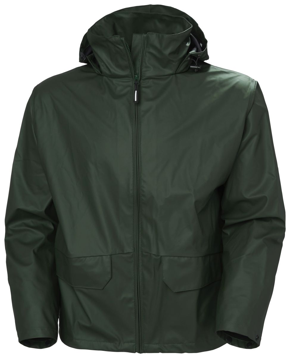 Wasserfeste Regenjacke Voss in Green, Gr. S von Helly Hansen Workwear Wasserfeste Regenjacke Voss in Green, Gr. S von Helly Hansen Workwear
