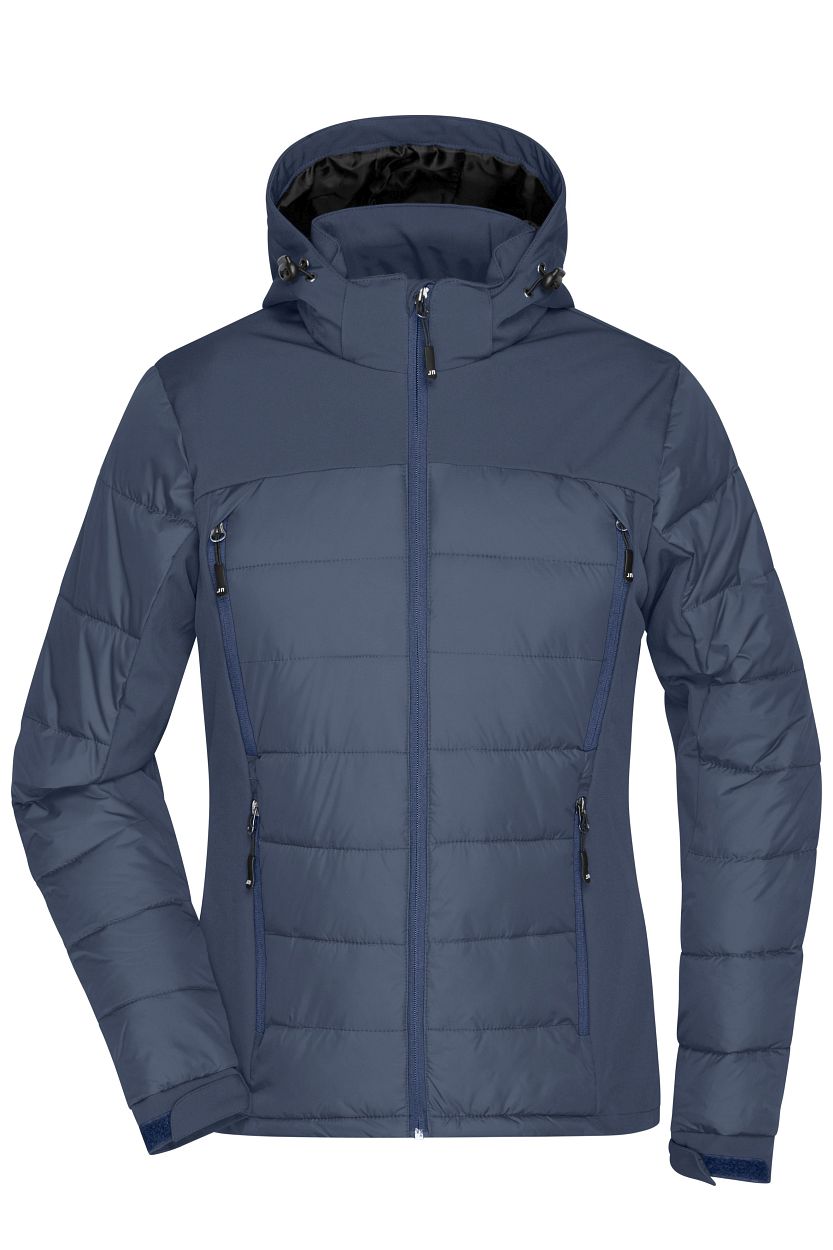 Ladies' Outdoor Hybrid Jacket "JN1049" in Navy, Größe 2XL - Daiber