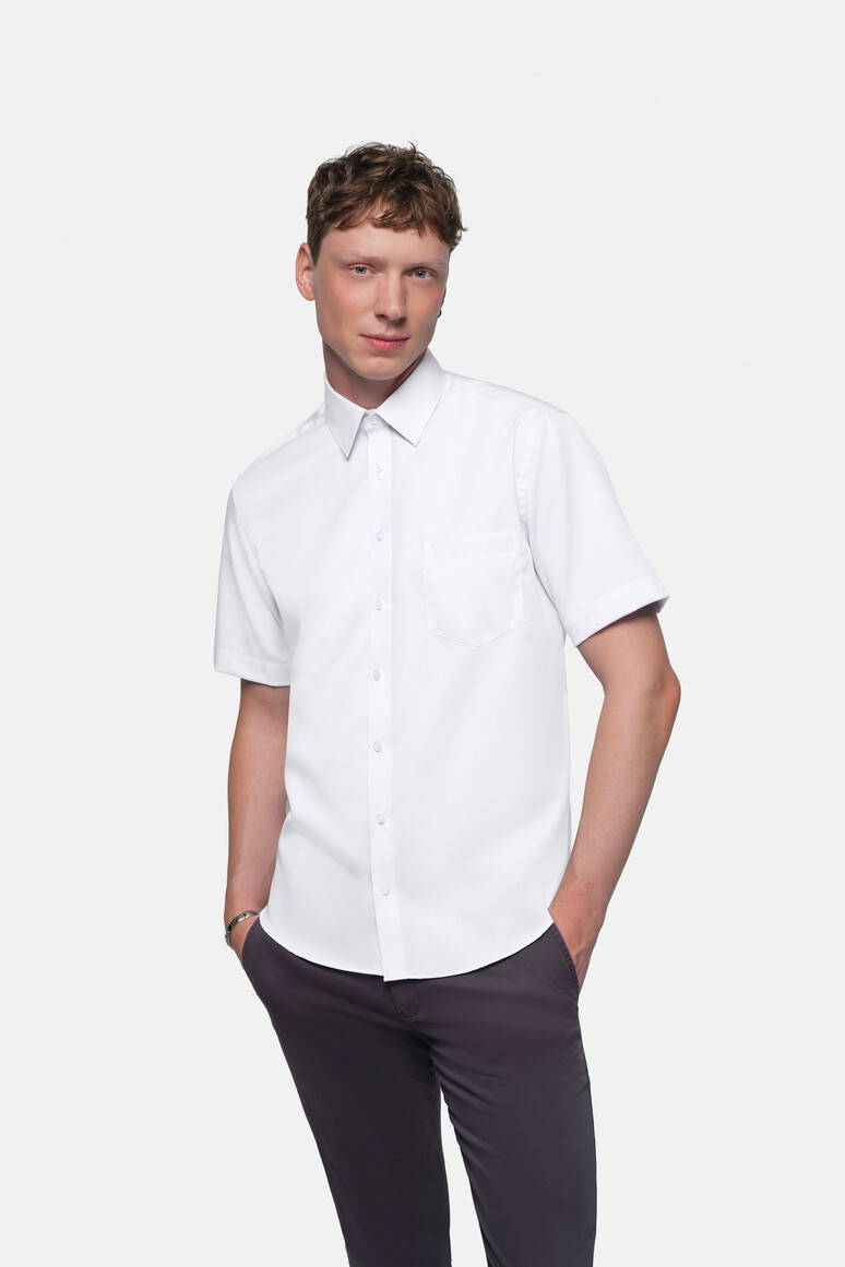 HAKRO 107 1/2-Arm Hemd Business Comfort in Weiß, Größe 6XL