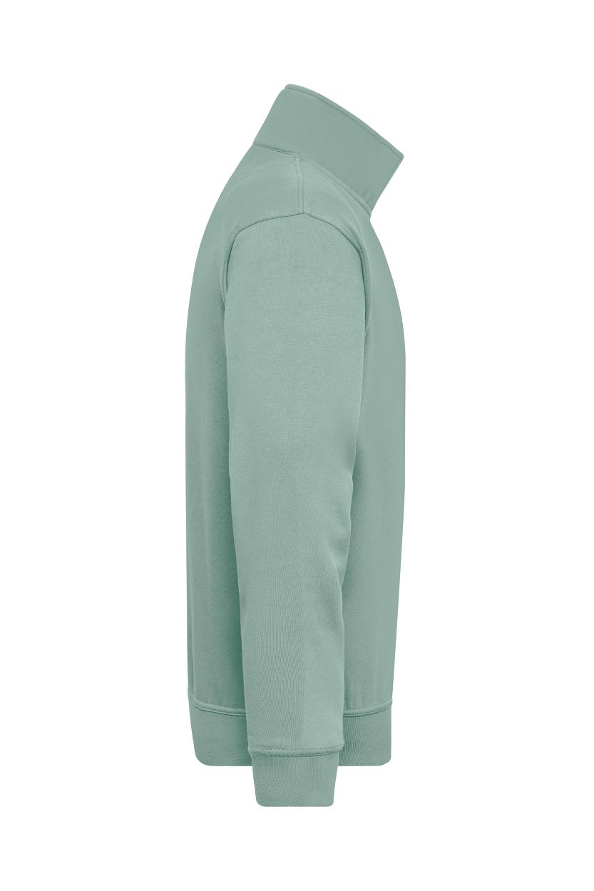 Workwear Half-Zip Sweat "JN831" in Foggy-Green, Größe 6XL - Daiber