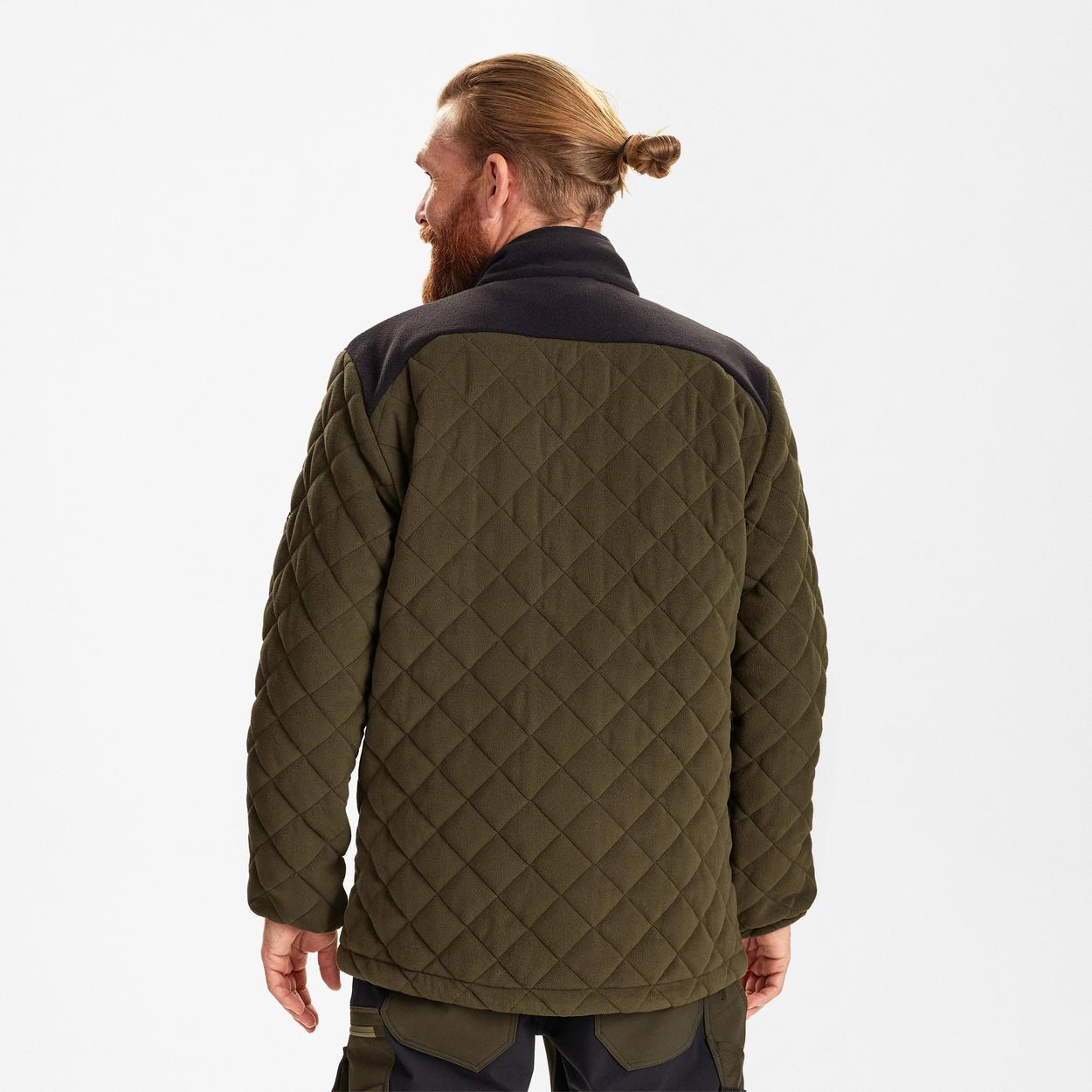 ENGEL Entire Gestepptes-Fleecejacke in Forest Green/Schwarz, Größe XS