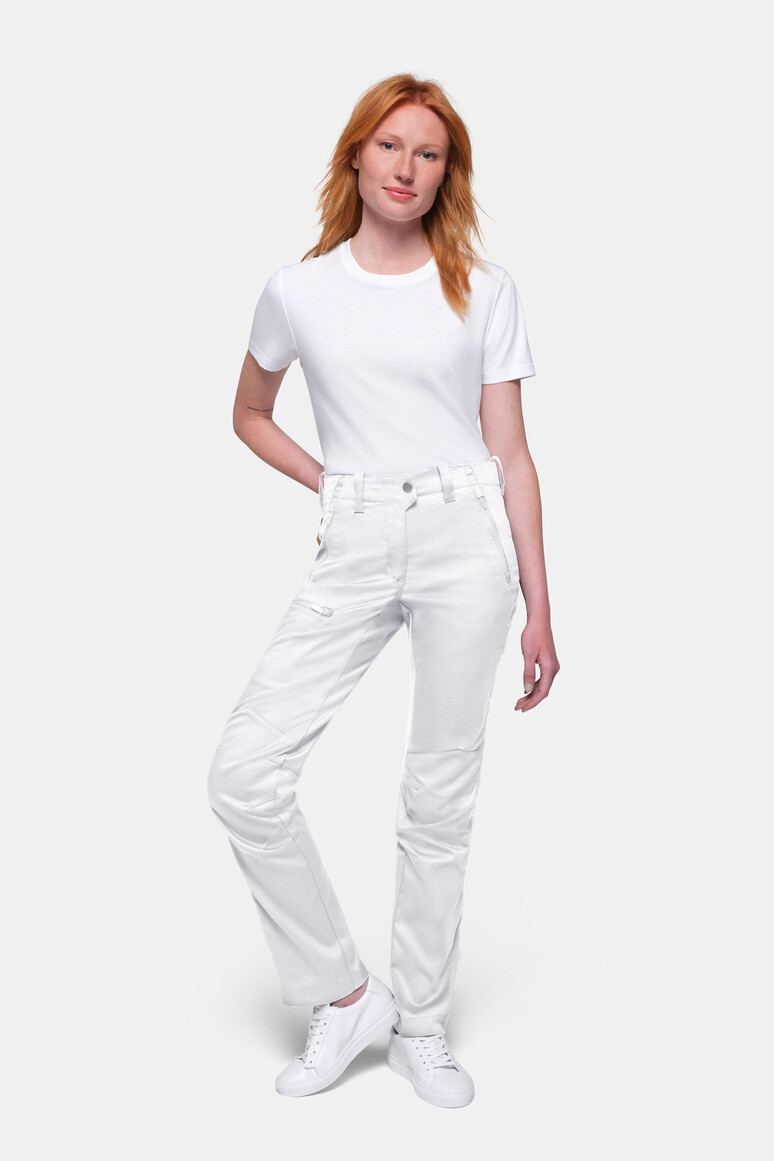 HAKRO 710 DAMEN PERFORMANCEHOSE X-STRETCH in Weiß, Größe 3XL