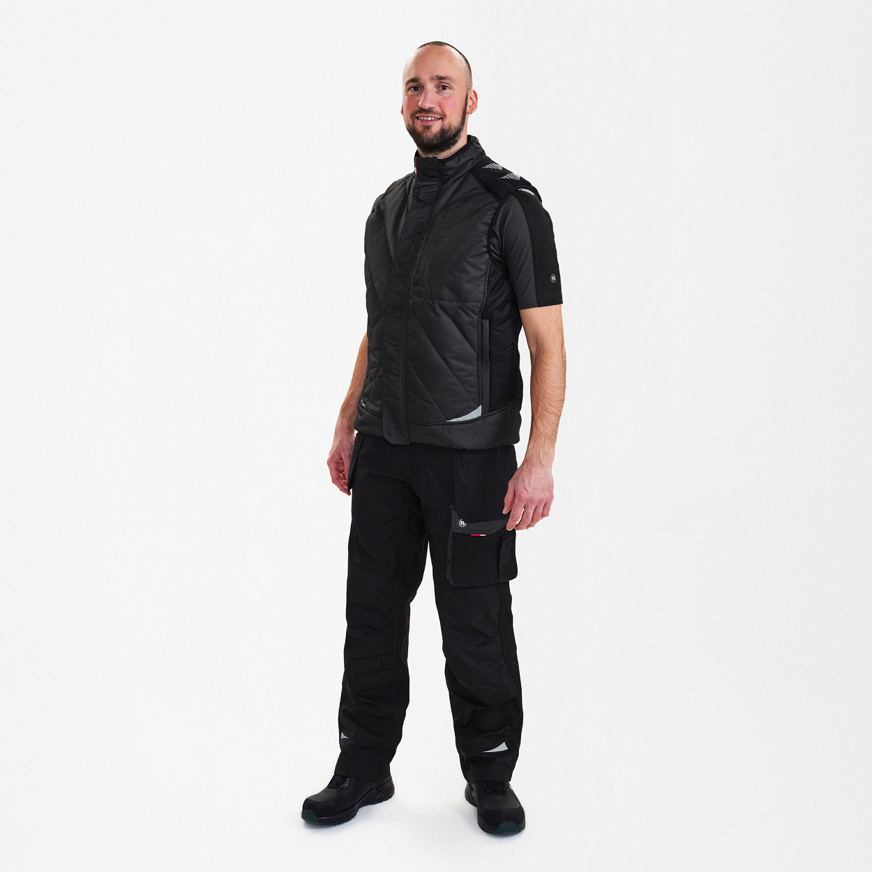 ENGEL Galaxy Stepp-Winterweste in Anthrazitgrau/Schwarz, Größe XS