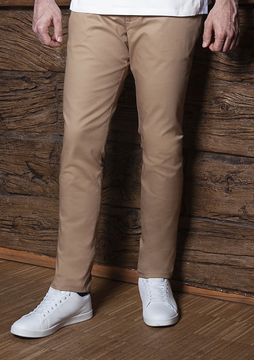 Herren Chinohose Modern-Stretch Größe 64 in Sahara von Karlowsky