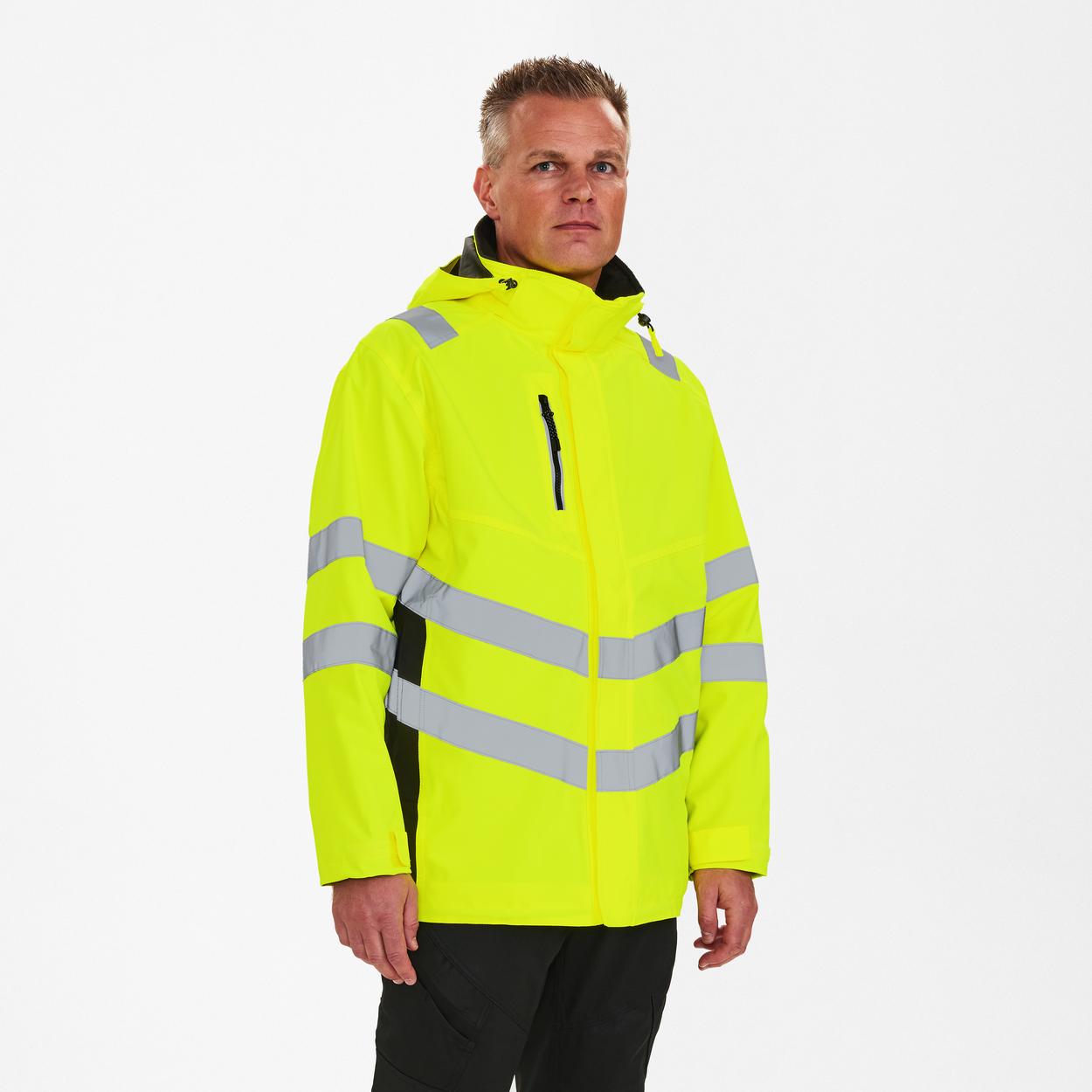 ENGEL Safety Shellparka in Gelb/Schwarz, Größe XS