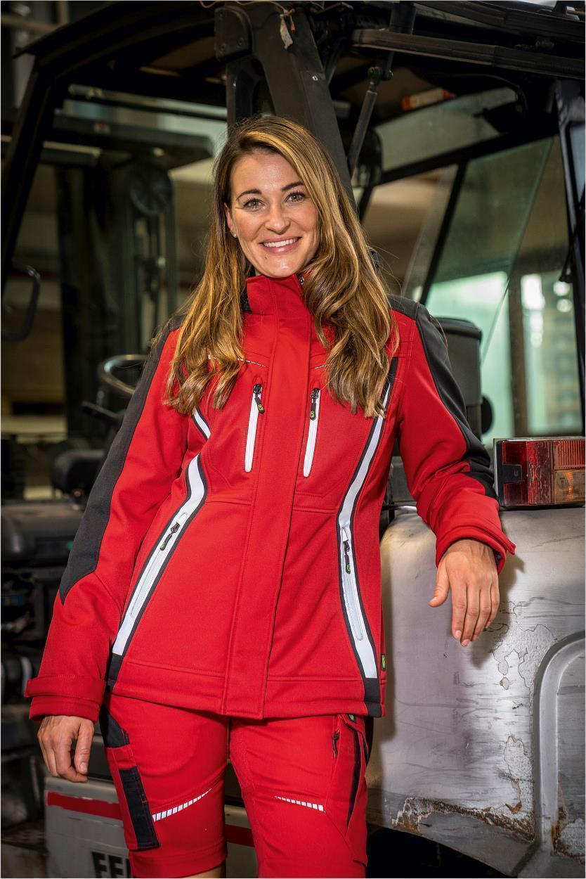 Damen Softshelljacke Flex Line Kornblau/Schwarz FLXDS, Gr. 52 von Leibwächter