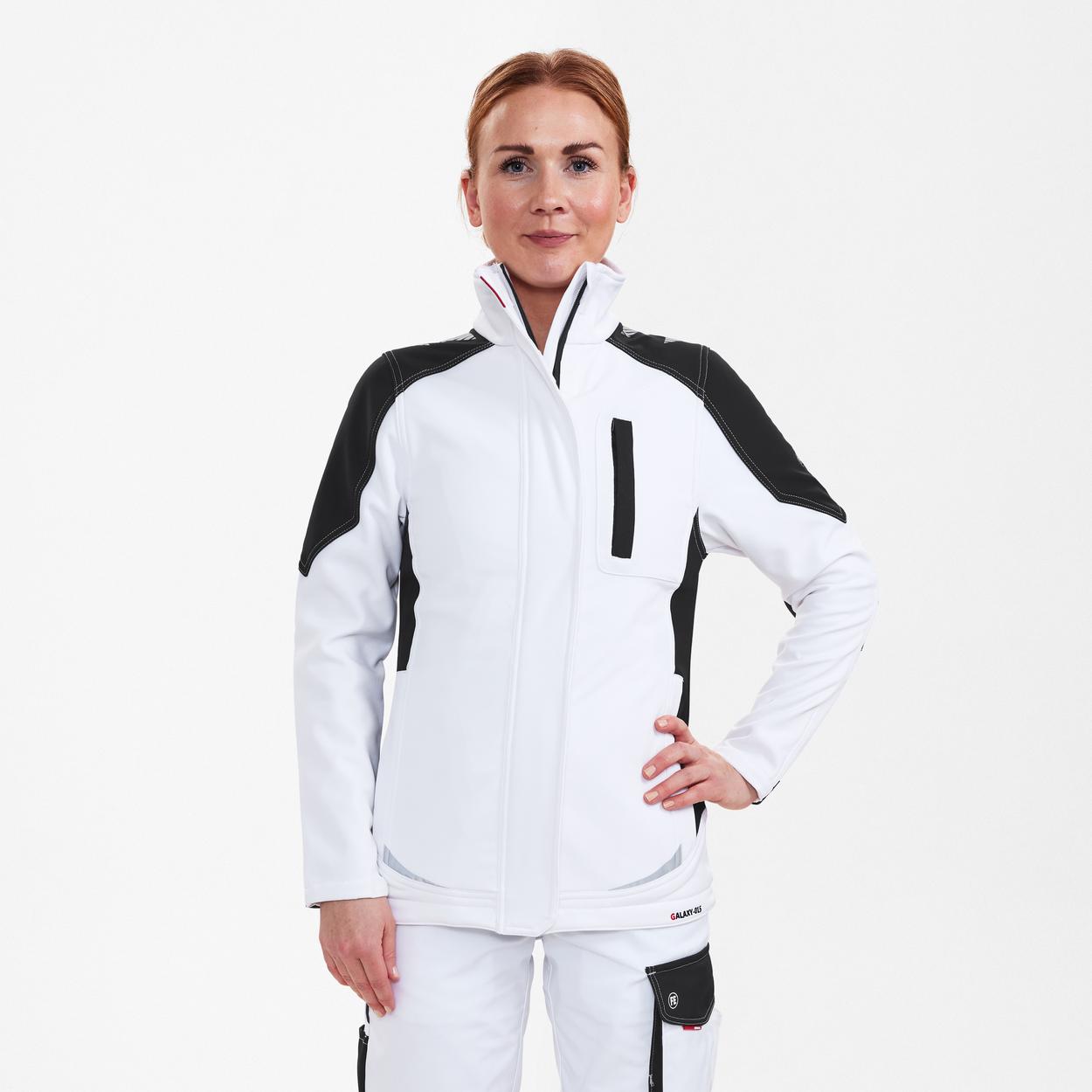 ENGEL Galaxy Damen Softshelljacke in Weiss/Anthrazit Grau, Größe XS