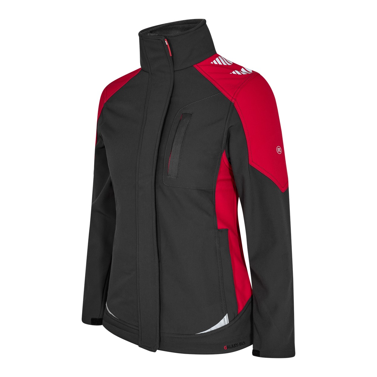 ENGEL Galaxy Damen Softshelljacke in Anthrazit Grau/Tomato Red, Größe XS